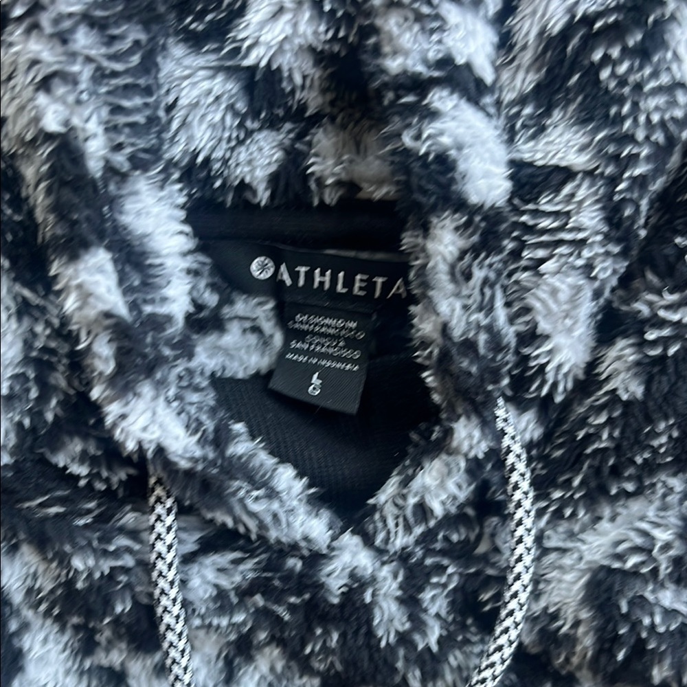Athleta Tugga Teddy Sherpa Jacquard Hoodie Size Large - Picture 7 of 11